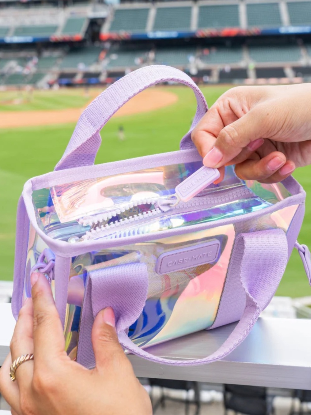 New Case-mate Lilac jelly stadium bag